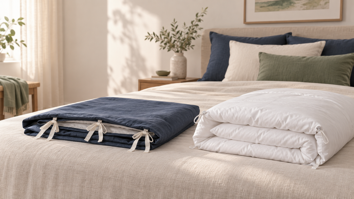 How to Put On a Duvet Cover and Keep It Aligned