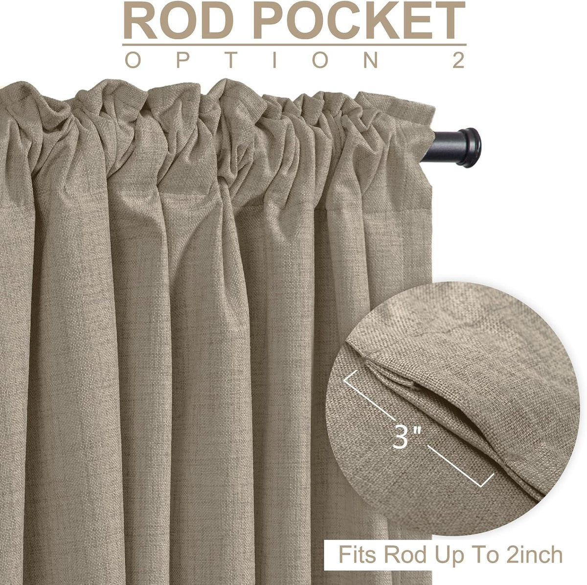 120"L x 50"W polyester curtains, alternate view 4