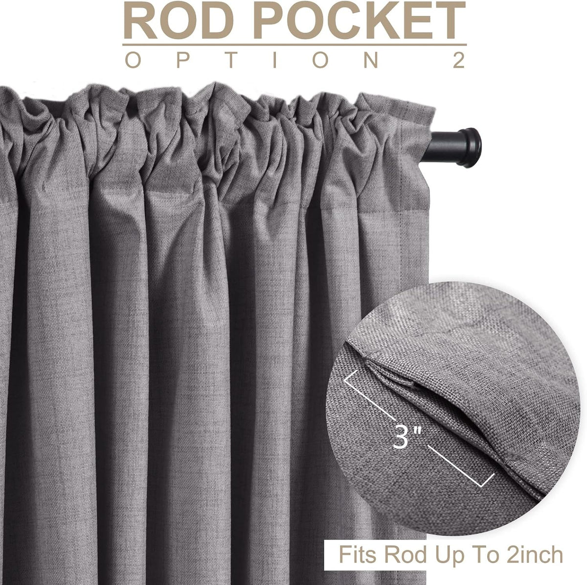 72"L x 50"W polyester curtains, alternate view 4
