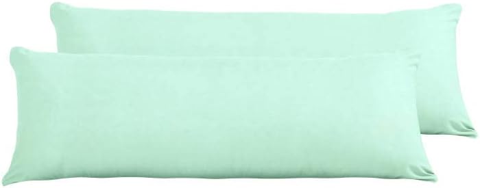 Evolive Body Pillow Covers Pack of 2, 21" x 54", Ultra Soft Brushed Microfiber, Breathable & Cozy Body Pillowcases with Zipper Closure (Min…