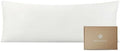 White organic cotton sateen body pillow cover, 21 by 54 inches