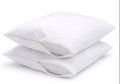 Zippered Cotton Pillow Protectors – 100% Breathable Percale, Non-Quilted Pillow Encasements, Dust & Allergen Barrier, Machine Washable –…