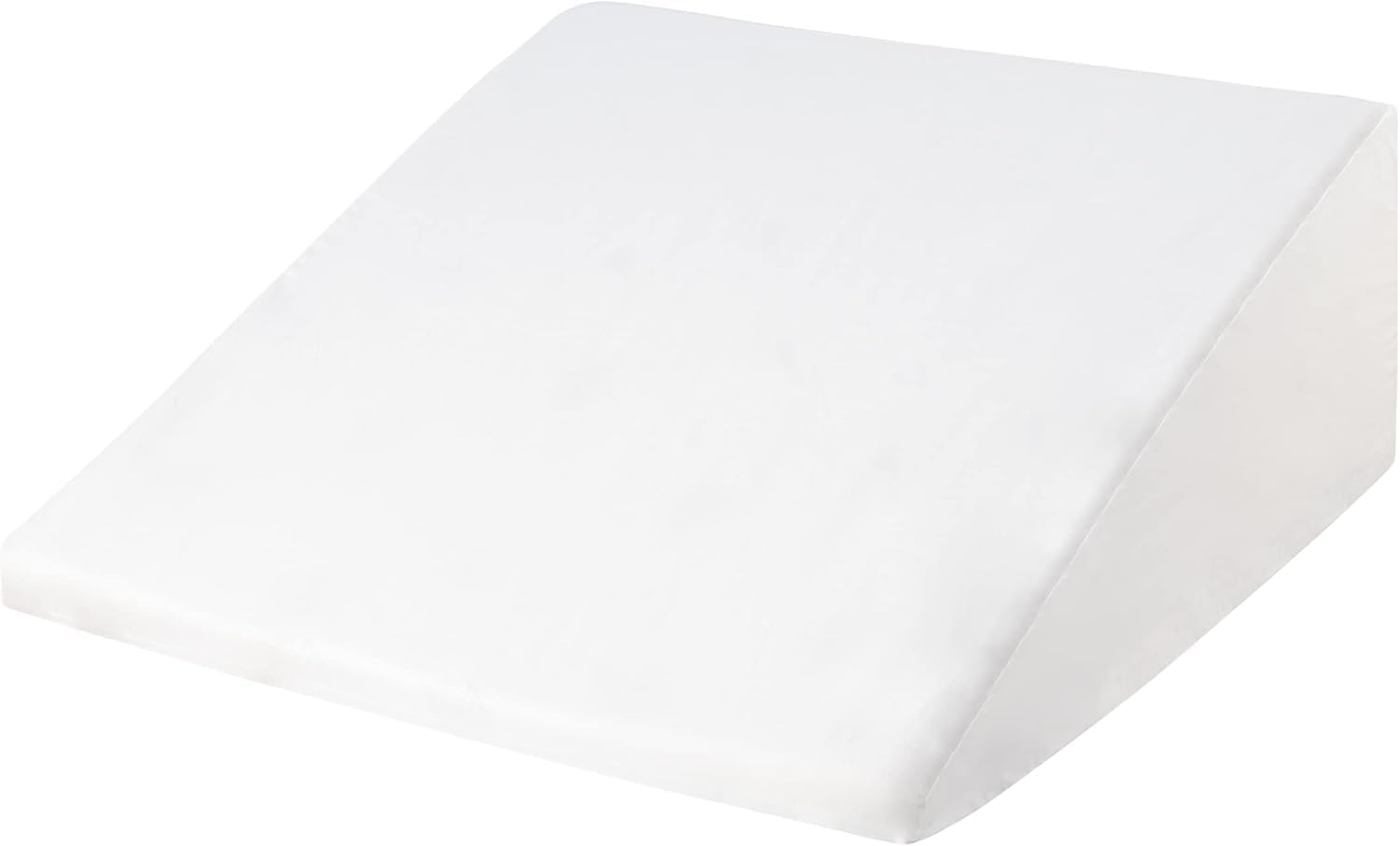 CirclesHome Wedge Pillow Cover 100% Cotton, Zippered Wedge Pillow Case Protector, Soft, Hypoallergenic & Breathable -White, (25Wx26Lx7.5) 7…