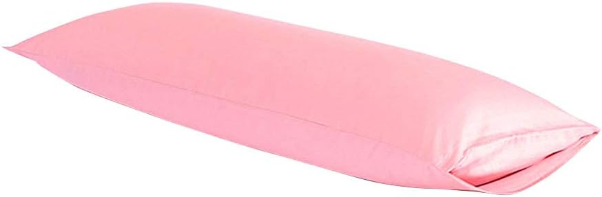 Ntbay Body Pillowcase - Brushed Microfiber 20x54 Pillowcase - Soft, Wrinkle-Free, Fade-Resistant, Stain-Resistant, Pink Body Pillow Cover w…