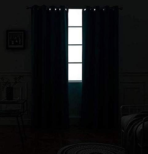 Yakamok Grommet Room Darkening Thermal Insulated Blackout Curtains Window Panels for Bedroom Width 52 Inch by Length 54 Inch Grey Two…