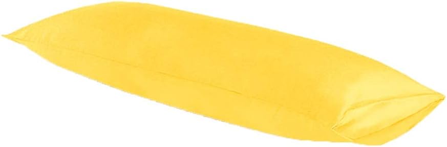 Ntbay Body Pillowcase - Brushed Microfiber 20x54 Pillowcase - Soft, Wrinkle-Free, Fade-Resistant, Stain-Resistant, Yellow Body Pillow Cover…
