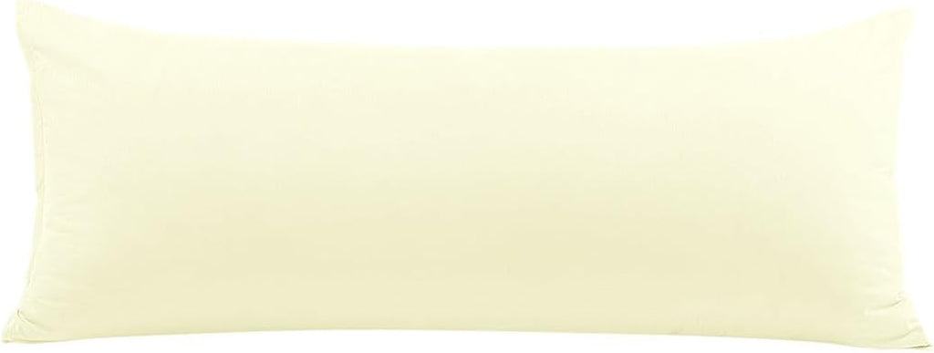 PiccoCasa Body Pillow Cover with Zipper Closure, 110 GSM Brushed Microfiber, Soft Long Case for Body Pillows (20"x54") Pearl White cotton W…