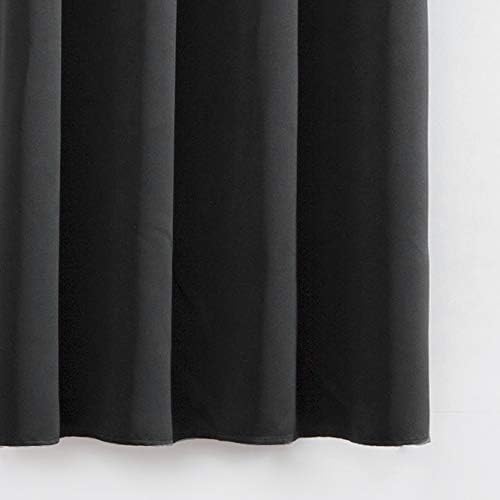 Lemomo Black Blackout Curtains 52 x 63 Inch Length/Set of 2 Curtain Panels/Thermal Insulated Room Darkening Curtains for Bedroom and Living…