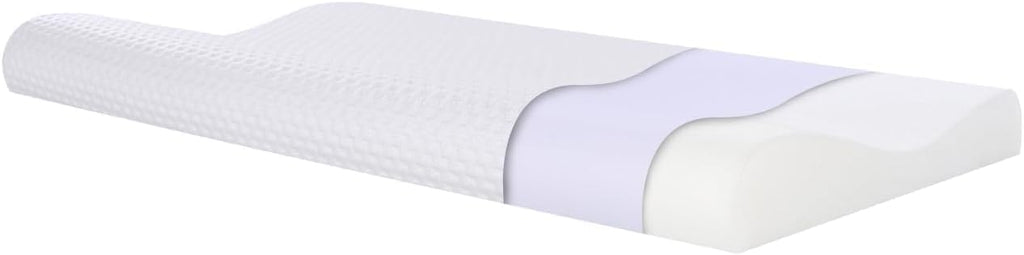 Suqiome SUQ I OME Sleeper-Ultra Thin Memory Foam Neck Pillow, 1.9'' to 2.4 '' Height, Ultra Thin & Low Cervical Profile, Soft(23.6x13.…