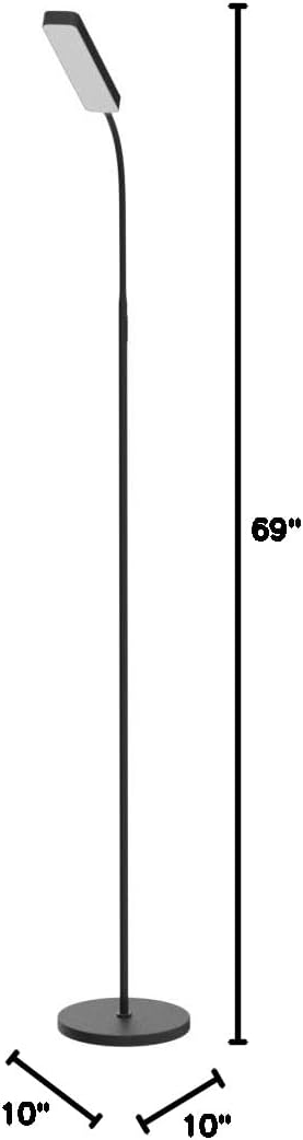Wio-Mio Floor lamp, 15w/1000lm Bright LED Floor Lamp with Stepless Adjustable 3000K-6000K Colors and Dimmer, Remote and Touch Control…