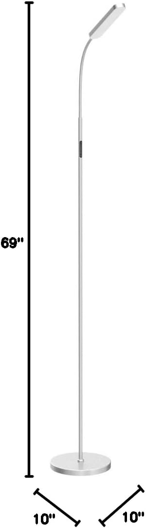 Wio-Mio 15w/1000lm Bright LED Floor Lamp with Stepless Adjustable 3000K-6000K Colors and Dimmer, Remote and Touch Control Reading Lamp…