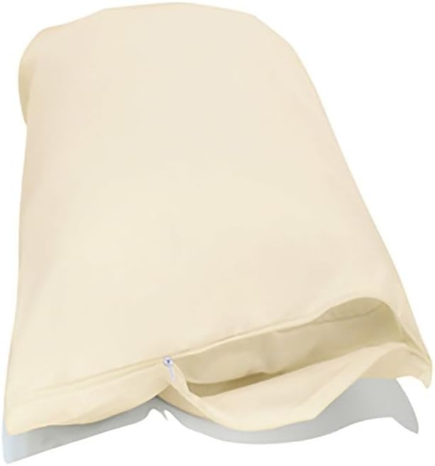 NationalAllergy National Allergy 100% Organic Cotton Pillow Protectors with Zipper King Size - GOTS Certified - Natural Breathable Hypoalle…