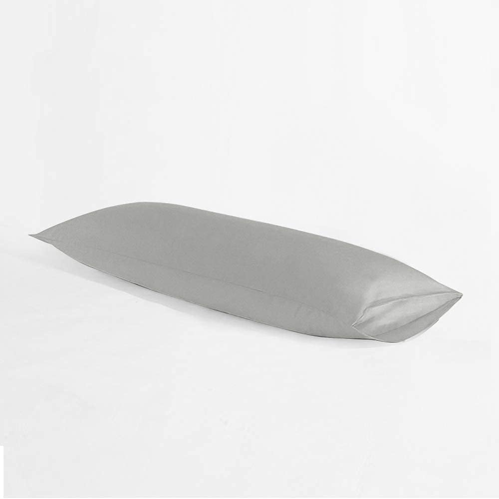Ntbay Body Pillowcase - Brushed Microfiber 20x54 Pillowcase - Soft, Wrinkle-Free, Fade-Resistant, Stain-Resistant, Smoke Grey Body Pillow C…
