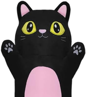 CuddlePaws Cuddle Paws Black Cat Plush Body Pillow for Kids | Long Stuffed Animal Cuddle Pillow | Soft Hugging Toy | Plushie Gift for Girls…
