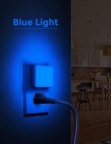 Llohasled L LOHAS LED Blue Night Lights Plug into Wall 2-Pack, 0.3W Plug in Night Light, Dusk to Dawn, Bright Nightlight Auto-On/Off, for A…