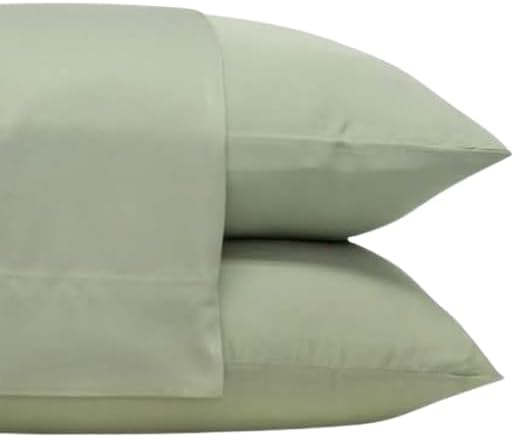 Cariloha Classic 2-Piece Twill Pillowcase Set | Sage | Standard | Viscose Material | Allergy Resistant, Naturally Thermal-Regulating, and…