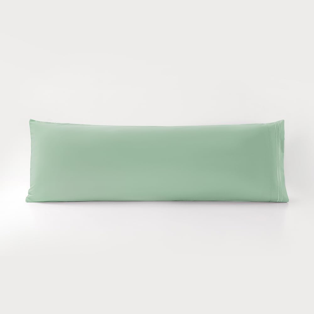 NookZuzu Body Pillowcase,1 Pack Queen Body Pillow Case,20"x54" Microfiber Long Pillowcase for Bed, Light Sage Green Body Pillow Case Cover, U…