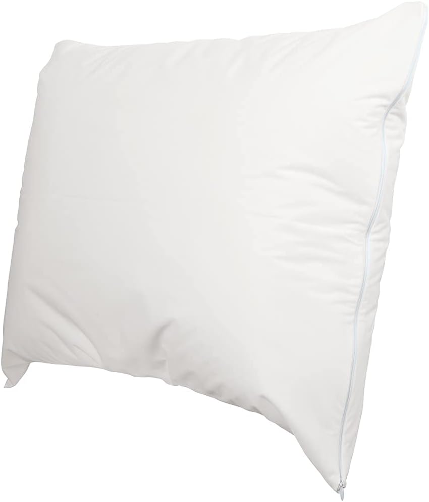 ForPro Professional Collection Premium Waterproof Pillow Protectors, Standard Size Pillow Cases with Zipper, Natural, 4-Count