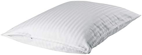100% Egyptian Cotton Sateen Pillow Protectors, Hidden zipper to Keep Pillow Clean & Dust Free, Pillow Protector (White/Euro Square (26x26))