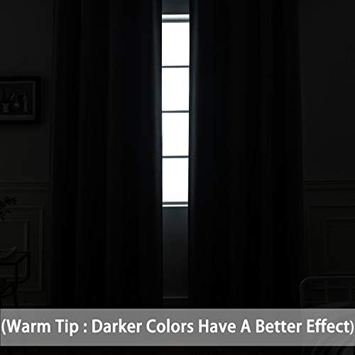 Yakamok Thermal Patio Door Curtains - Grey Blackout Room Darkening Door Blinds for Sliding Glass with Grommet Top, Split Room Divider…