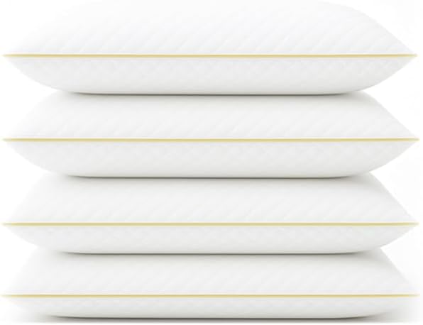 Royaltherapy Royal relaxation King Size Set of 4- Shredded Memory Foam Pillow–Adjustable Memory Foam Pillow for Sleeping, Firm Pillow for…