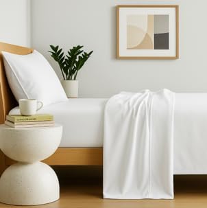 Perupima Peru Pima 415 Thread Count Percal Twin XL Sheet Set - 100% Peruvian Pima Cotton, 3 Piece (Flat, Fitted, 1 Pillowcase) - Cooling, C…