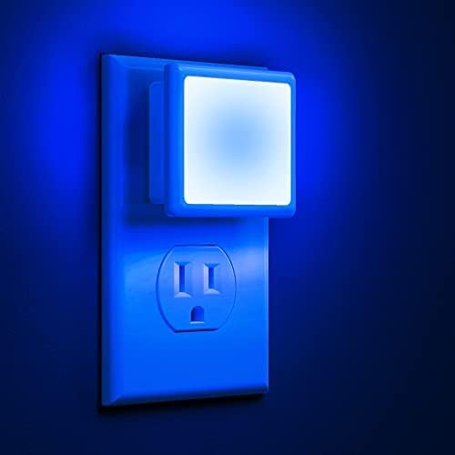Llohasled L LOHAS LED Blue Night Lights Plug into Wall 2-Pack, 0.3W Plug in Night Light, Dusk to Dawn, Bright Nightlight Auto-On/Off, for A…
