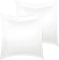 PiccoCasa 2 Pack Satin Pillowcase for Hair and Skin, Euro Sham Pillow Covers Soft Silky Oxford Pillow Cases with Envelope Closure European(…