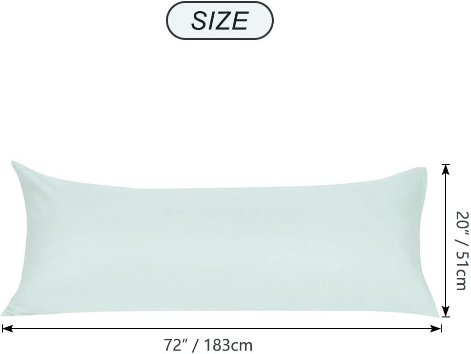 uxcell Soft Microfiber Body Pillow Cover with Zipper Closure, Long Pillow Cases for Body Pillows Weave for 90 GSM Polyester, Silver Body (2…