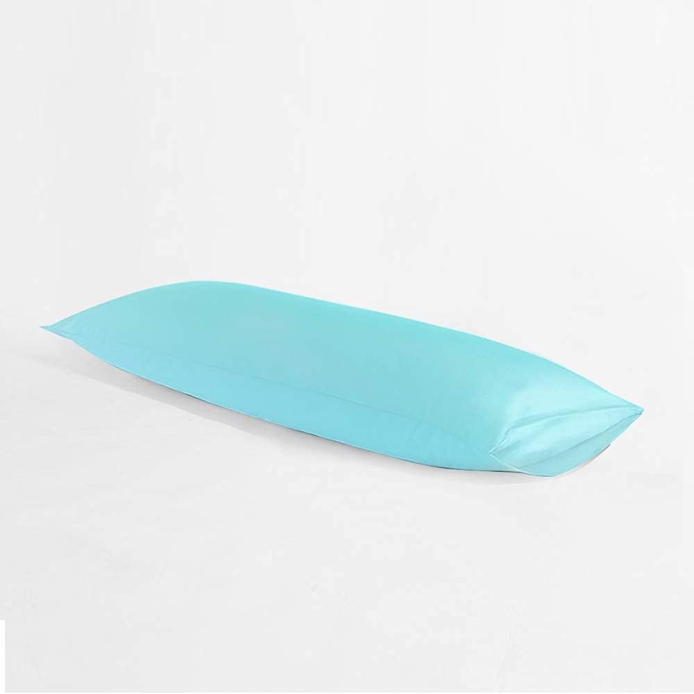 Ntbay Body Pillowcase - Brushed Microfiber 20x54 Pillowcase - Soft, Wrinkle-Free, Fade-Resistant, Stain-Resistant, Aqua Body Pillow Cover w…