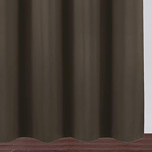 Lemomo Blackout Curtains 66 x 95 inch/Chocolate Brown Curtains Set of 2 Panels/Thermal Insulated Room Darkening Bedroom Curtains 95 inch si…