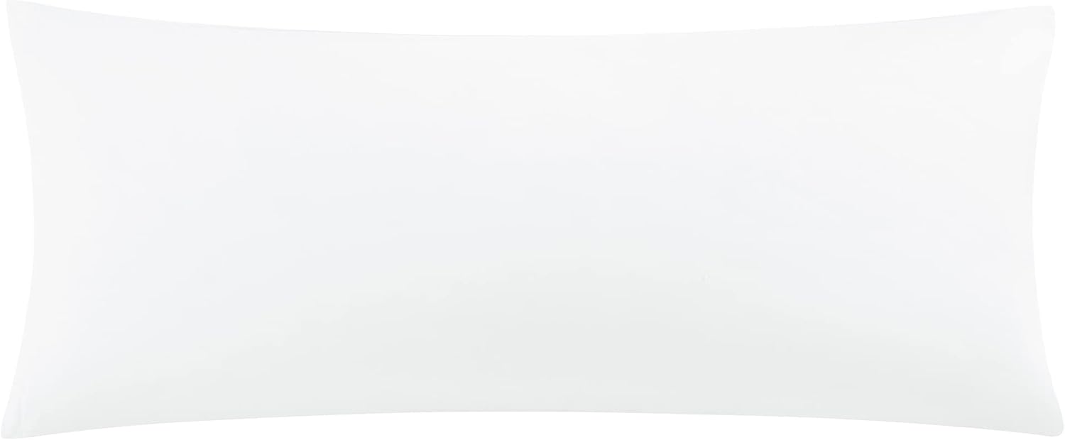 uxcell Soft Microfiber Body Pillow Cover with Zipper Closure, Long Pillow Cases for Body Pillows Weave for 90 GSM Polyester, White Body (20…