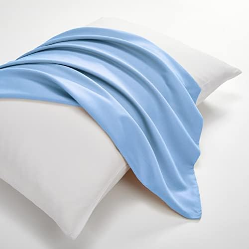 Evolive Body Pillow Covers Pack of 2, 21" x 54", Ultra Soft Brushed Microfiber, Breathable & Cozy Body Pillowcases with Zipper Closure (Lig…