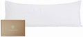 Bioweaves 100% Organic Washed Cotton Percale Weave Body Pillow Cover GOTS Certified Body Pillow Pillowcase – 21” x 54”, White Cotton White