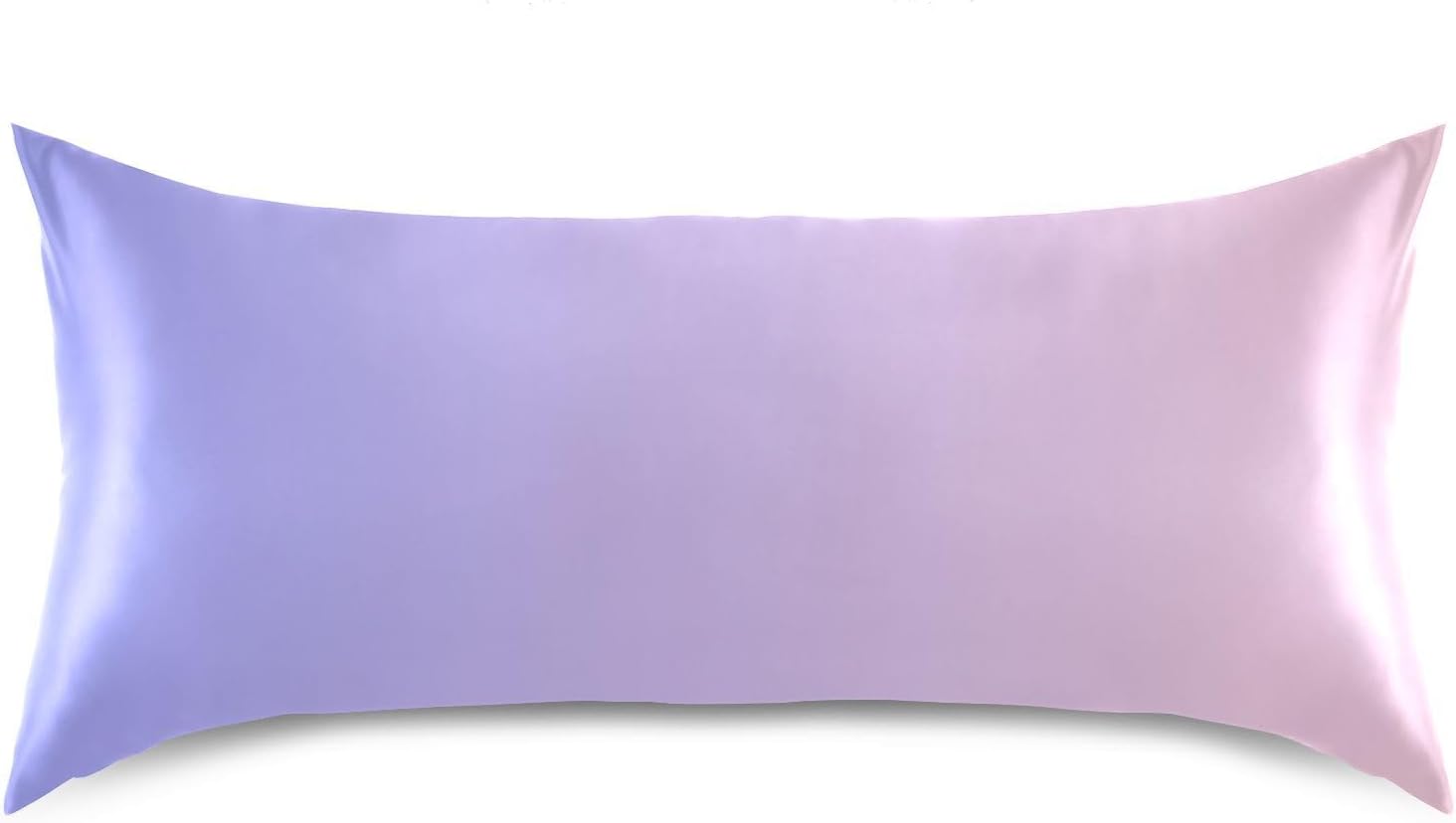 Purple Pink Gradient Color Pillow Covers Silk Pillowcase for Hair and Skin with Envelope Closure Satin Pillowcase King Size Pillow Case…