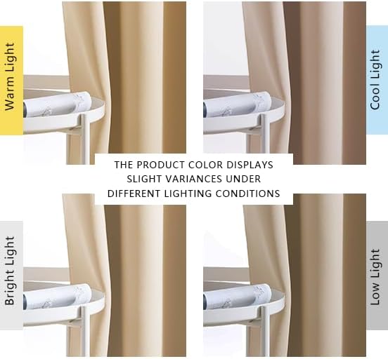 NICETOWN Bedroom Blackout Curtains and Drapes - Window Treatment Thermal Insulated Solid Grommet Blackout Draperies for Kitchen/Cafe…