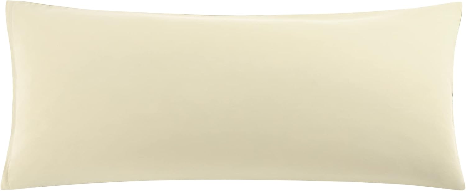 uxcell Soft Microfiber Body Pillow Cover with Zipper Closure, Long Pillow Cases for Body Pillows Weave for 90 GSM Polyester, Khaki Body (20…