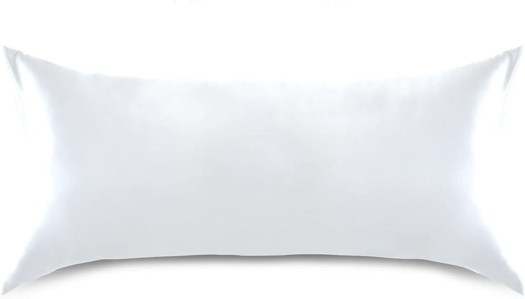 White Color Pillow Covers Silk Pillowcase for Hair and Skin Soft and Smooth Breathable Satin Pillowcase Standard Size Pillow Case for…