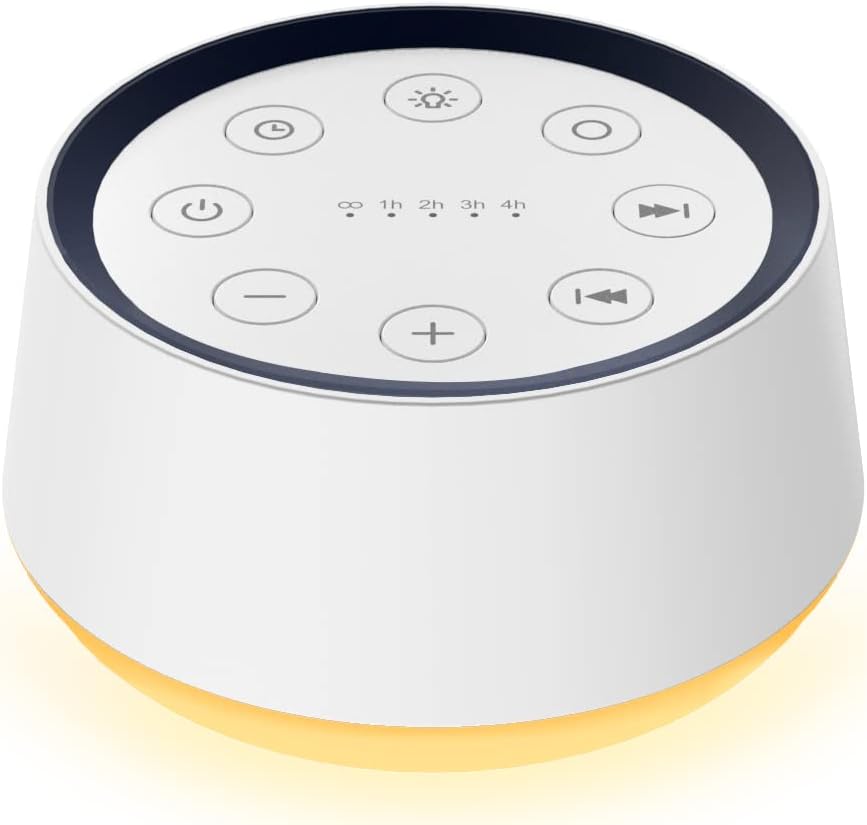 Brown Noise Sound Machine with 30 Soothing Sounds 12 Colors Night Light White Noise Machine for Adults Baby Kids Sleep Machines Memory…