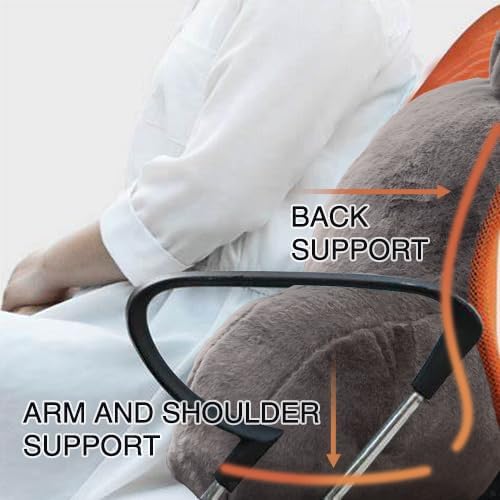 Holawakaka Large Reading Pillow for Sitting up in Bed Sofa Kids Teens, Backrest Pillow with Arms for Boys Girls Women Petites Pregnancy, Ba…