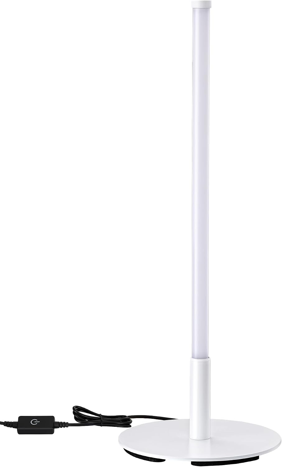 EDISHINE LED Table Lamp, Dimmable Bedside Lamp, 3 Color Temperature, Power Cord Touch Switch Desk Lamp, Upgraded Minimal Nightstand Lamp…
