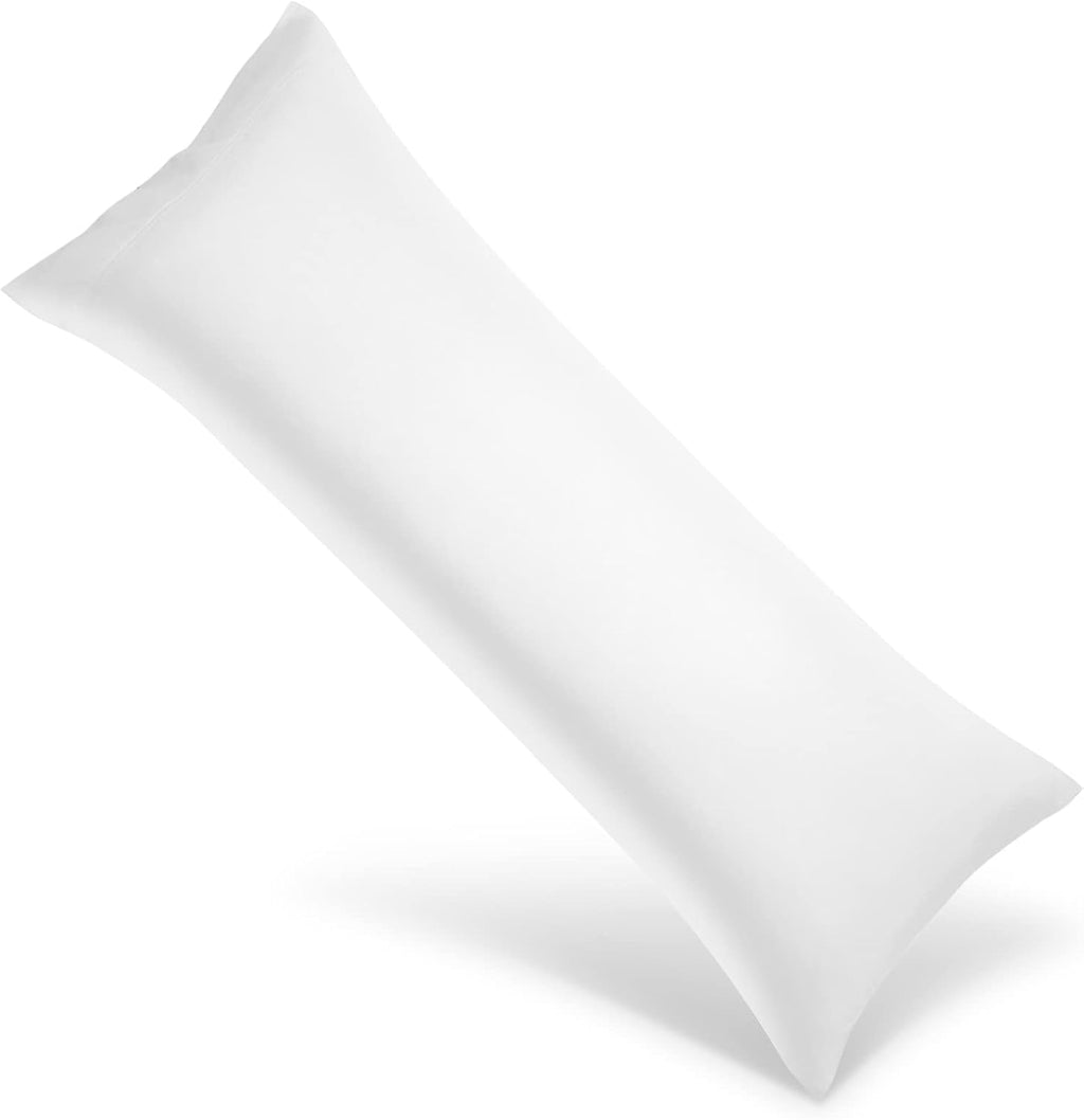 WishSmile Body Cooling Pillowcase Long Pillow Case Breathable Cool Silky Soft Rayon Derived from Bamboo Fabric, Hair and Skin Friendly, Whi…