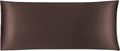 uxcell Body Pillow Cover 20x48 Inch Brown Silky Satin Body Pillowcases for Hair and Skin Luxury Cooling Soft Smooth Washable