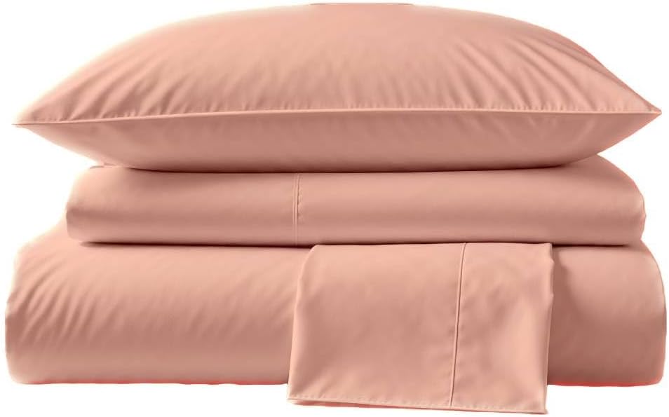 Perupima Peru Pima 415 Thread Count Percal Twin Sheet Set - 100% Peruvian Pima Cotton, 3 Piece (Flat, Fitted, 1 Pillowcase) - Cooling, Cris…
