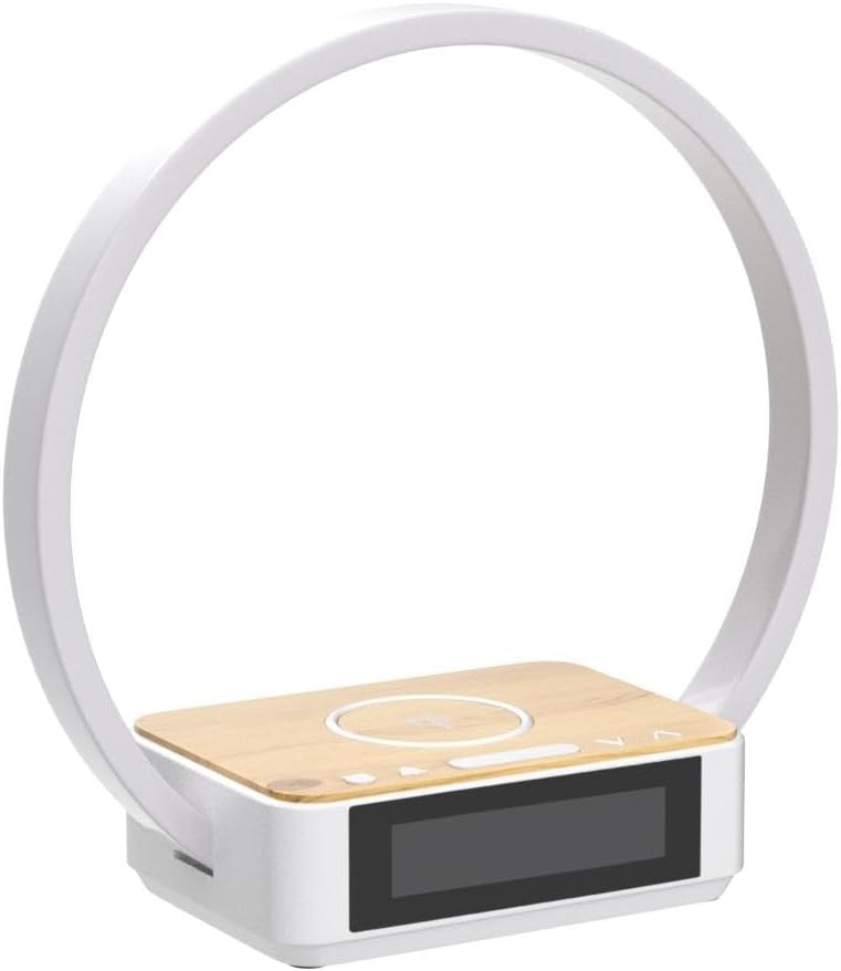 Wilit Bedside Lamp with Alarm Clock, Touch Lamp with Wireless Charger, Nightlight for Bedroom, Sunrise Wake-up Light,3-Grade Dimmable, Birthday…