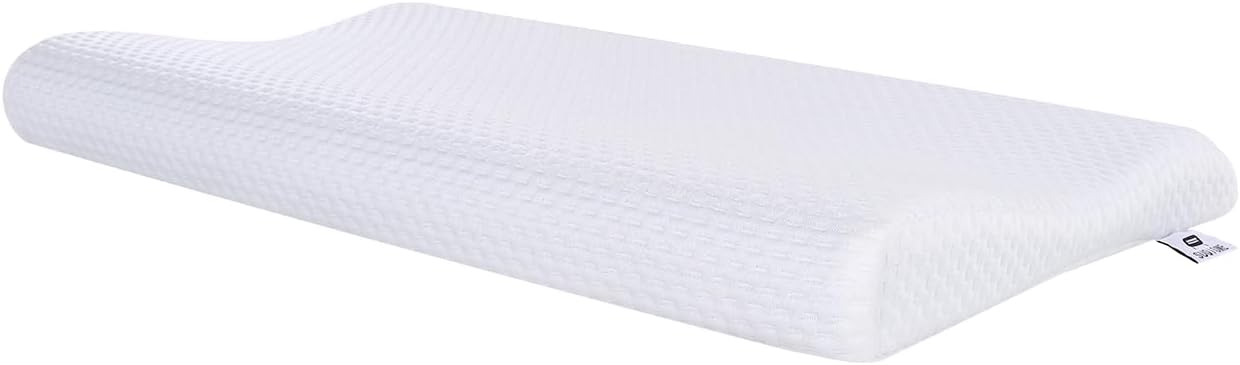 Suqiome SUQ I OME Sleeper-Gel Thin Memory Foam Pillow for Sleeping, Contour Thin & Low Cervical Profile, for Neck Pain, Stomacher, Back…