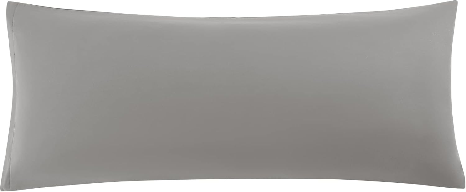 uxcell Soft Microfiber Body Pillow Cover with Zipper Closure, Long Pillow Cases for Body Pillows Weave for 90 GSM Polyester, Grey Body (20"…