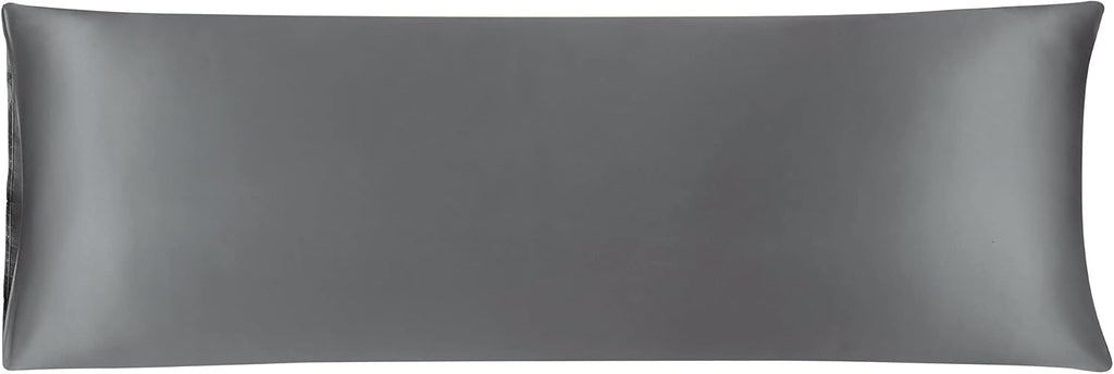 uxcell Body Pillow Cover, 20x60 Inch Grey Silky Satin Body Pillowcases for Hair and Skin, Soft Cooling Smooth Pillow Case with Envelope…