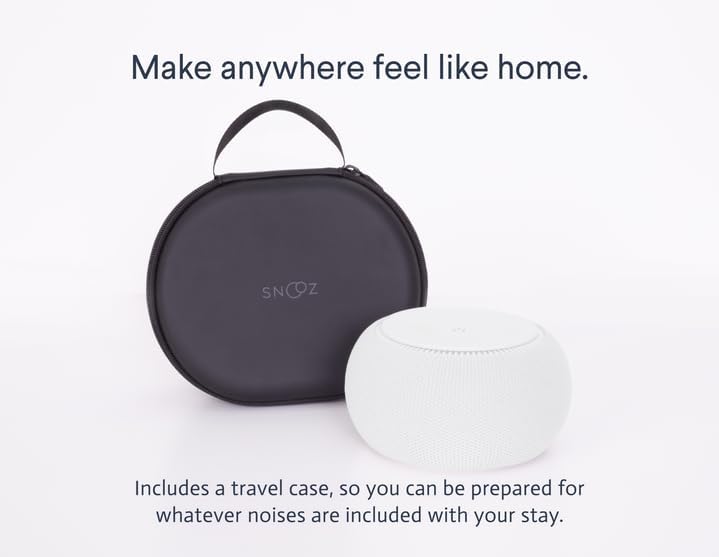 Snooz Pro White Noise Sound Machine - Natural Fan Noise, Non-Looping Sound, App Scheduler - Travel Case Included, for Adults & Ba…