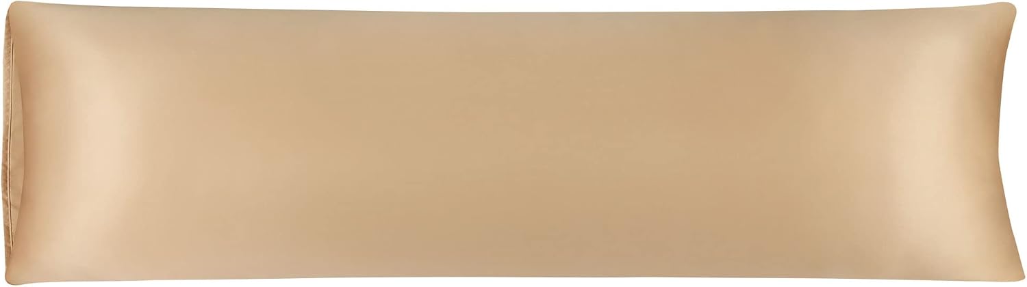 uxcell Body Pillow Cover, 20x72 Inch Gold Silky Satin Body Pillowcases for Hair and Skin, Soft Cooling Smooth Pillow Case with Envelope…